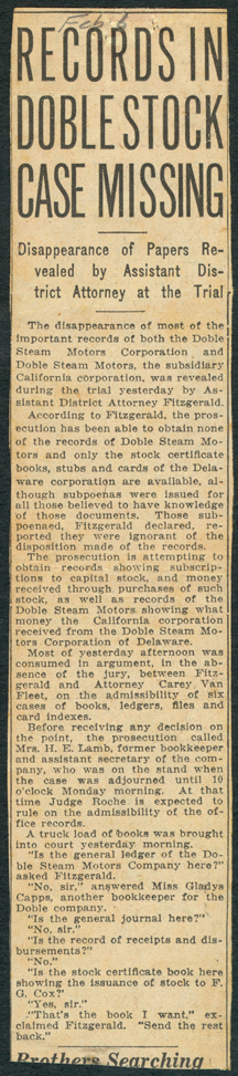 Doble Trial Articles February 6, 1926